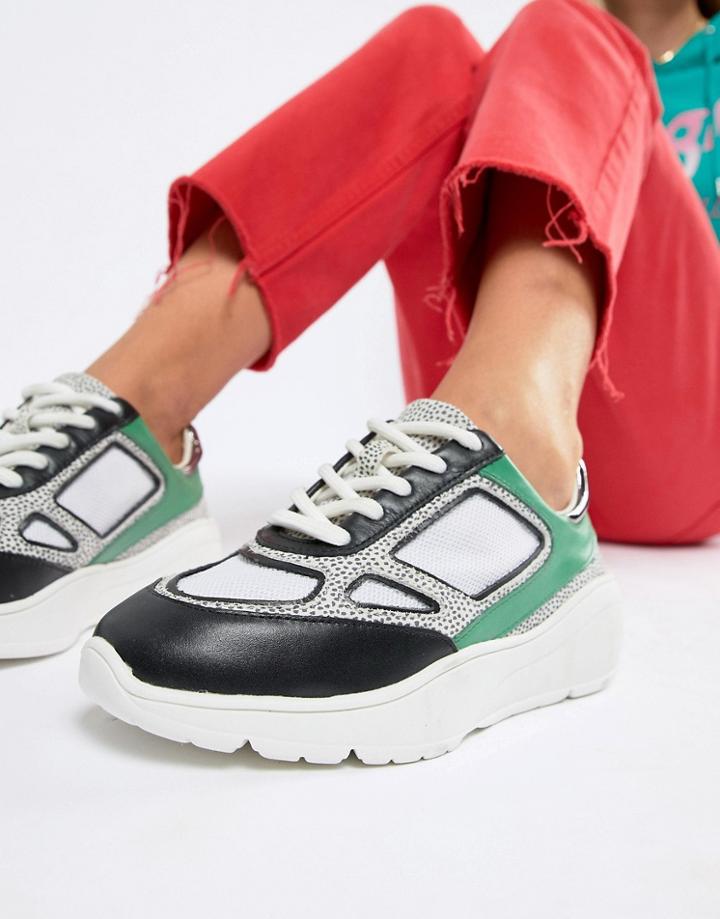 Steve Madden Current Leather Sneaker - White
