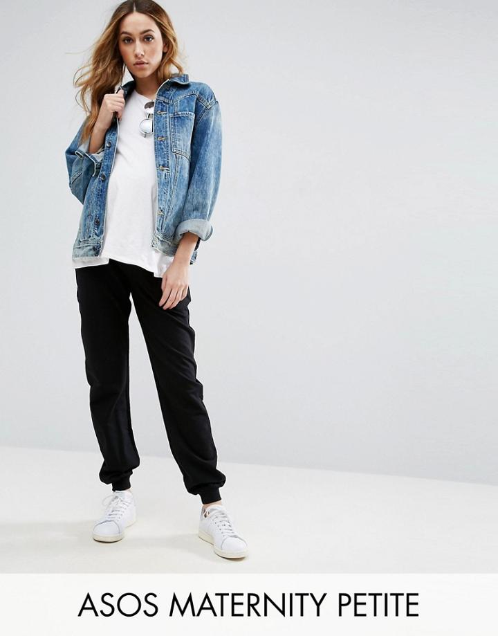 Asos Maternity Petite Basic Joggers With Tie - Black