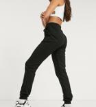 Asos Design Tall Basic Sweatpants With Tie Waist In Organic Cotton-black