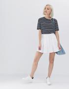 Asos Design Tennis Skort In Technical Fabric - White
