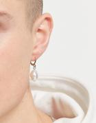 Madein. Faux Pearl Drop Earrings-gold
