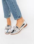 Asos Missy Flat Shoes - Silver