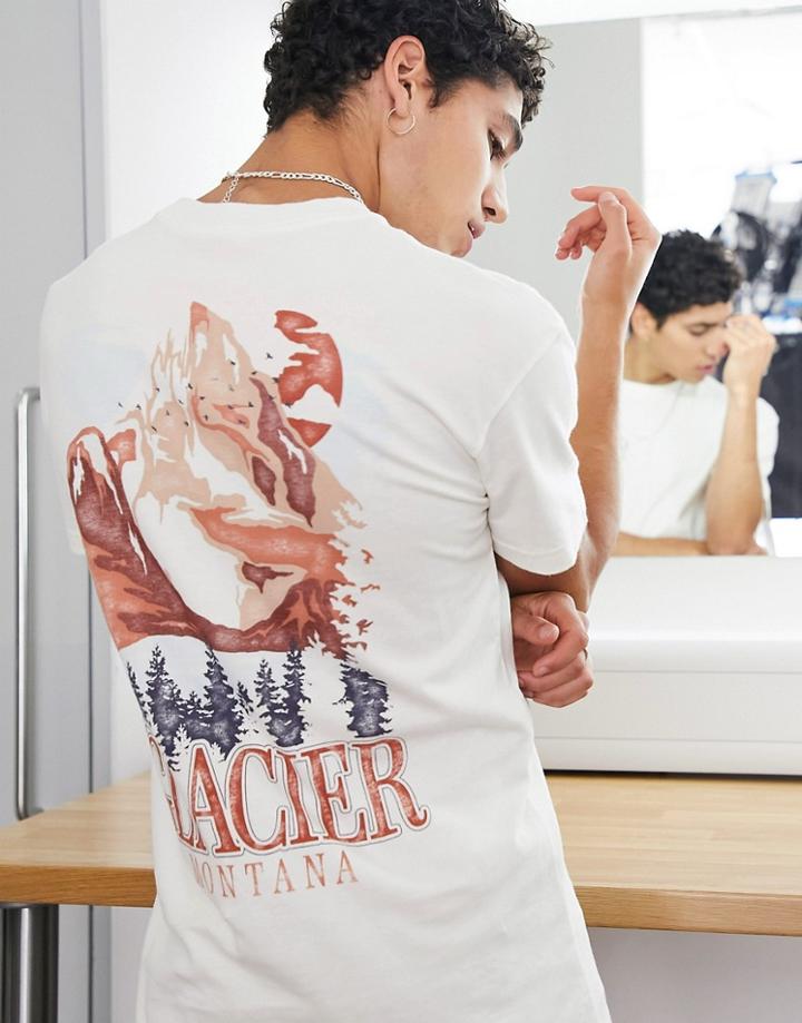 Abercrombie & Fitch California Wildlife Back Print T-shirt In White