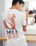 Abercrombie & Fitch California Wildlife Back Print T-shirt In White