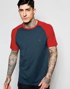 Farah T-shirt With Contrast Raglan Sleeves Slim Fit Exclusive - Rectory