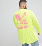Puma Plus Long Sleeve T-shirt With Graphic Print In Yellow Exclusive To Asos - Yellow