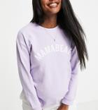 Asos Design Maternity Mama Bear Sweatshirt In Lilac-purple