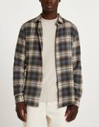 River Island Graphic Check Regular Fit Shirt In Gray-grey