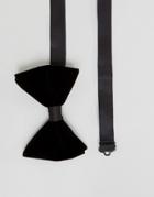 Asos Long Velvet Bow Tie - Black
