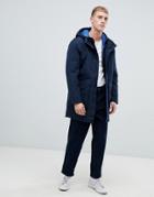 Selected Homme Waterproof Taped Seam Parka With Removable Puffer Jacket - Navy