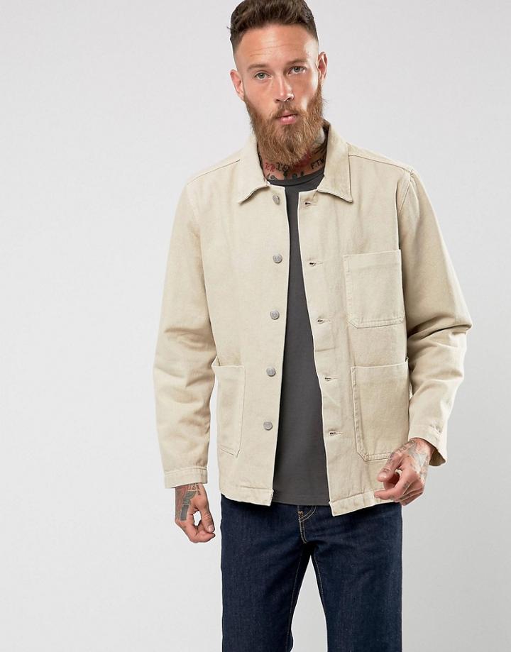 Weekday Generic Denim Jacket Sand - Beige