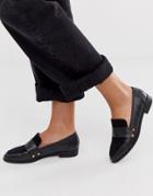 London Rebel Loafer In Black Snake