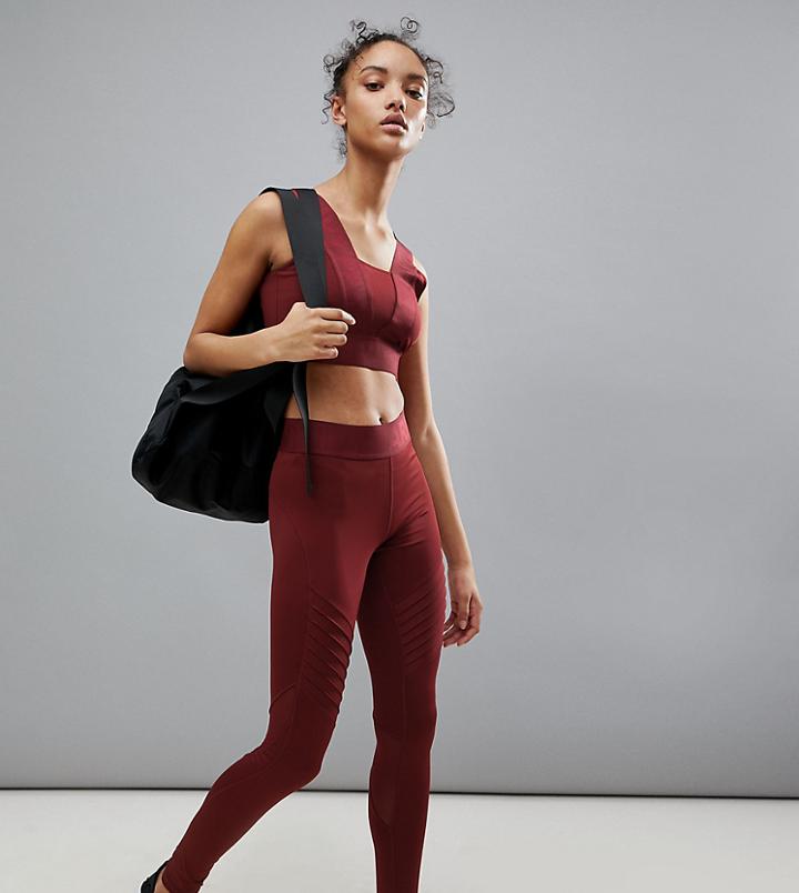 Ivy Park Active Leggings In Burgundy - Red