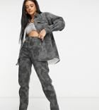 Missguided Jean In Camo Tie-dye - Part Of A Set-black