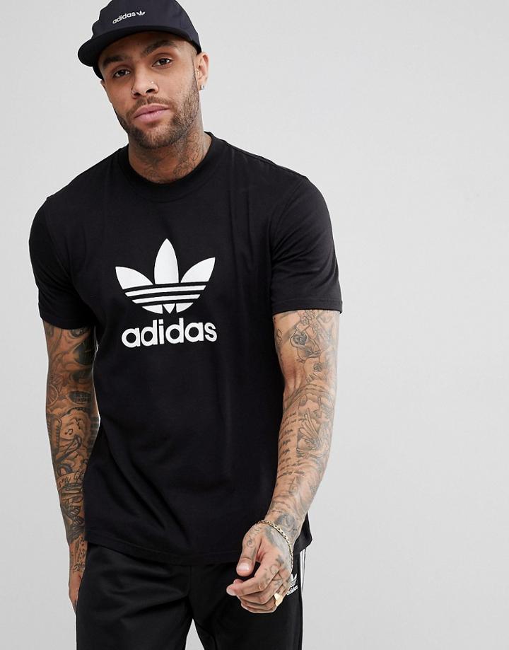 Adidas Originals Adicolor T-shirt With Trefoil Logo In Black Cw0709 - Black
