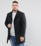 Noose & Monkey Plus Funnel Neck Coat - Gray