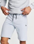 Ps Paul Smith Zebra Logo Sweat Shorts In Light Blue