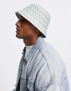 Asos Design Jacquard Bucket Hat With Blue-blues