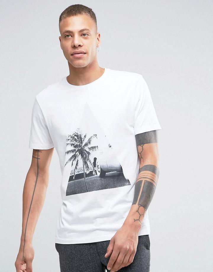 Selected Printed T-shirt - White