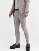 Avail London Suit Pants In Gray Prince Of Wales Check