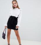 Vero Moda Petite Paperbag Waist Mini Skirt - Black