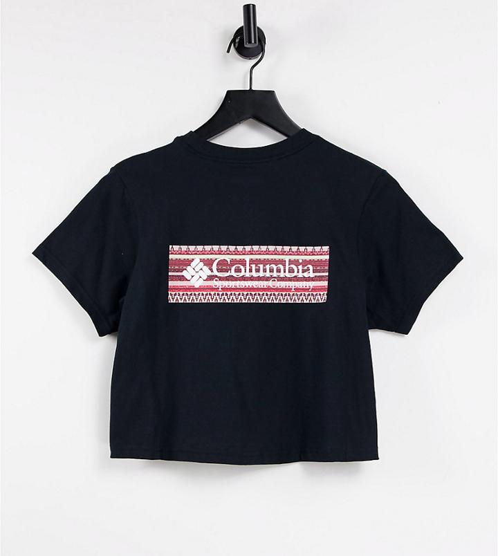 Columbia Csc River Back Print T-shirt In Black Exclusive At Asos