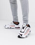 Nike Am Tailwind Sneakers In White And Red
