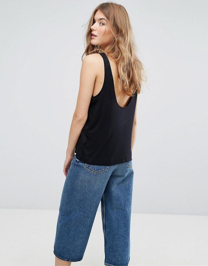 Dr Denim Zora Scoop Back Tank - Black
