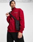 Topman Oversized Infinite Roll Neck Sweatshirt In Burgundy - Part Of A Set-red