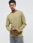 Adpt Crew Neck Sweat With Raglan Drop Shoulder - Dried Herb