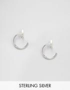 Fashionology Sterling Silver Simple Star Hook Earrings - Silver