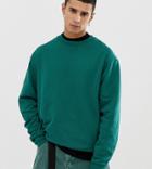 Collusion Sweatshirt In Dark Green