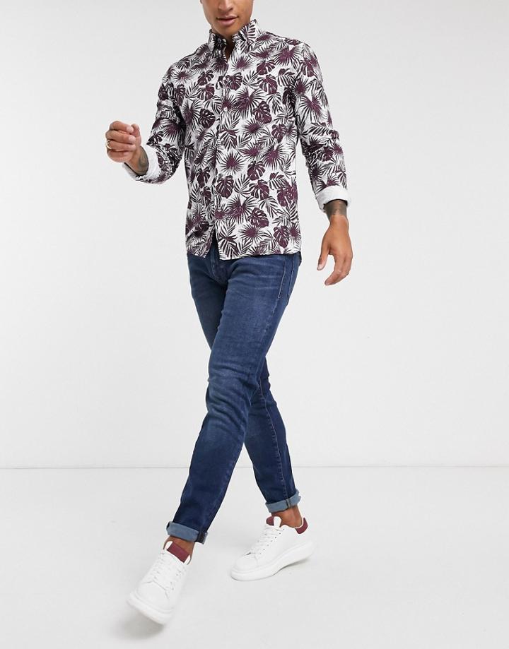 Selected Homme Jeans In Slim Fit Organic Cotton Mid Wash-blues