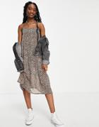 Influence Maxi Dress In Leopard-brown
