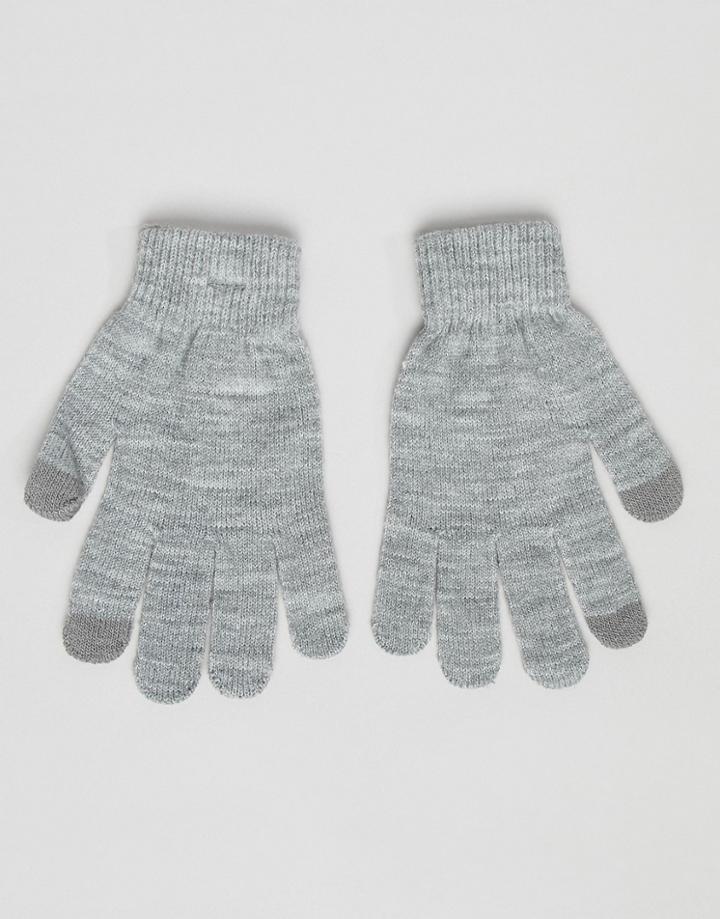 Pieces Knitted Touch Screen Gloves - Gray