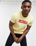 Levi's Youth Boxtab Logo T-shirt In Golden Haze Yellow