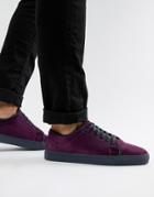 Truffle Collection Velvet Sneaker In Purple