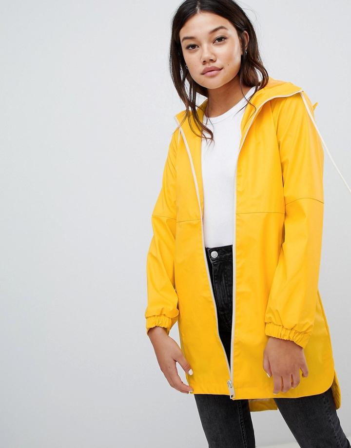 Blfd Solid Fisherman Rain Parka - Yellow