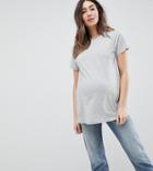 Asos Design Maternity Ultimate T-shirt With Crew Neck - Gray