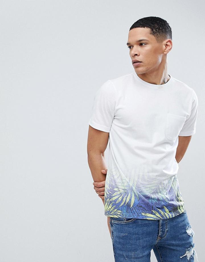 Another Influence Ombre Tropical Print T-shirt - Yellow