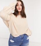 Missguided Plus Bubble Sleeve Sweater In Pink