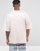 Other Uk Oversized T-shirt With Back Print - Pink