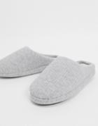 Asos Design Zora Slipper Mules In Gray Heather-grey