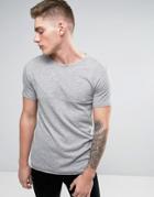 Lindbergh T-shirt With Cut & Sew Panels In Gray - Gray