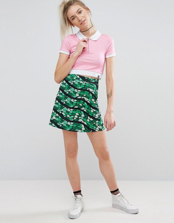 Illustrated People Snake Sequin Skirt - Green