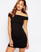 Asos Bardot Mini Dress - Black