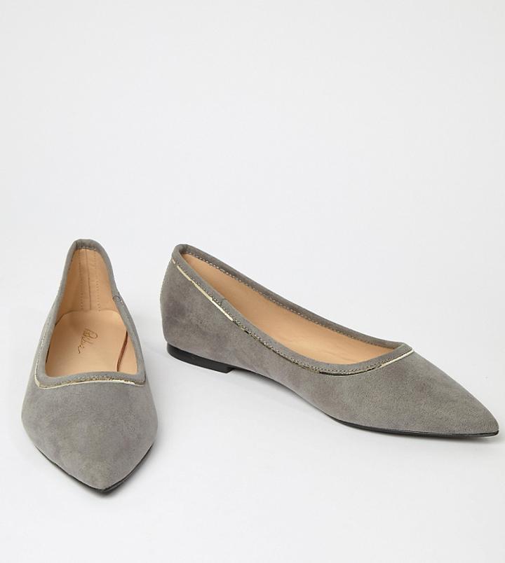 Park Lane Pointed Ballet Flats - Beige