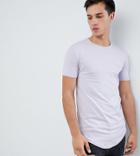 Siksilk Muscle T-shirt In Pastel Purple Exclusive To Asos - Purple