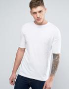 Jack & Jones Core Longline T-shirt With Drop Shoulder - White
