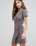 Parisian Wrap Dress - Gray